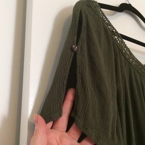 Lightweight olive green Westport blouse